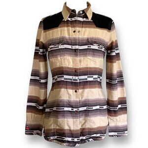 Tasha Polizzi Multicolor Striped Button Down Shirt